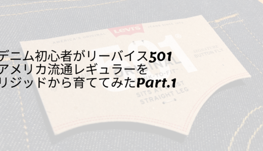 デニム初心者がリーバイス501アメリカ流通レギュラーを育ててみたPart.1