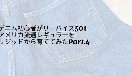 デニム初心者がリーバイス501アメリカ流通レギュラーを育ててみたPart.4