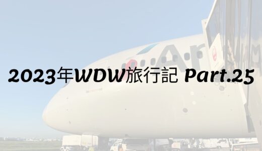 2023年WDW旅行記 Part.25 帰国編